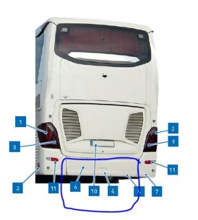 Bara centrala spate Setra S515-517 Top Class (poz.6)