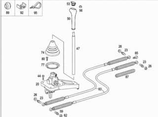 Cabluri timonerie schimbator viteza Mercedes Intouro (poz.83)