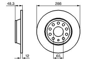 Disc frana spate Passat 3C2 (diam.286 mm)