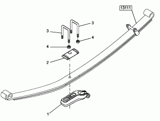 Suport inferior arc lamelar punte fata Renault Mascott (poz.1)