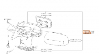 Oglinda exterioara cu rabatare si semnalizare Subaru Forester