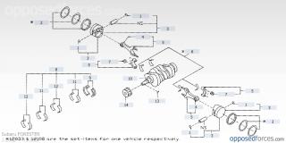 Segmenti STD motor 2,0 Subaru Forester (set)