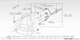 Lampa spate Forester 