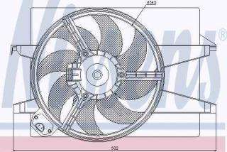 Ventilator radiator 1.6 TDCI