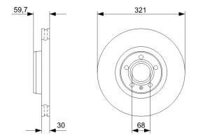 Disc frana fata Audi A6/4F2 (321 mm)