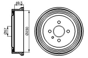 Tambur frana spate Opel Astra G