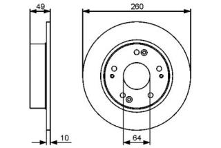 Disc frana  spate Honda Accord VIII