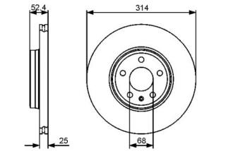 Disc frana fata 314 mm