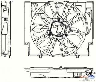 Electroventilator cu difuzor BMW seria 5 E60