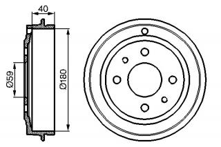 Tambur frana spate Fiat 500 (1,2 si 1,3 diesel)