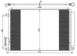 Radiator AC Fiat 500