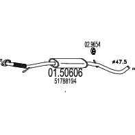 Toba esapament intermediara Fiat 500 benzina