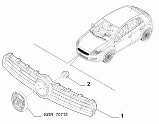 Grila radiator Fiat Bravo fara emblema