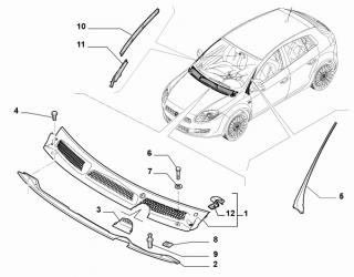 Grila sub parbriz Fiat Bravo (pozitia 1)