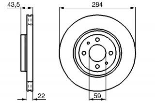 Disc frana punte fata Fiat Linea