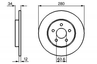 Disc frana spate Mondeo III