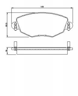 Placute frana fata Mondeo III