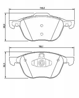 Placute frana fata Mazda 3 si 5