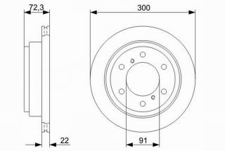 Disc frana spate Mitsubishi Pajero IV (300 mm si 332 mm)