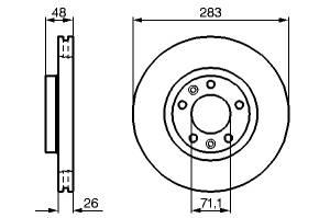 Disc frana fata ventilat