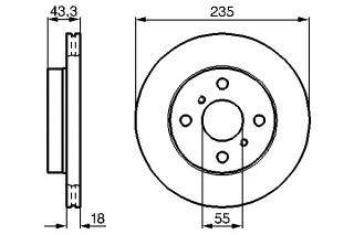 Disc frana spate Toyota Yaris I (ABS)