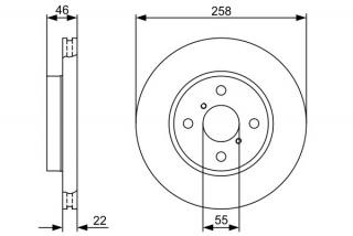 Disc frana fata Toyota Yaris II