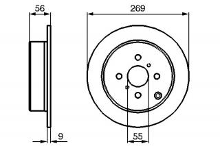 Disc frana spate Toyota  Prius II