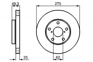 Disc frana punte  fata Toyota Rav 4 II