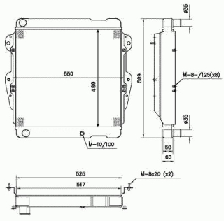 Radiator apa Toyota Land Cruiser J7 motor 2.4 TD