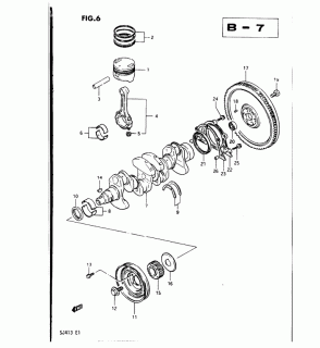 Fulie arbore cotit motor  1.3 Suzuki Samurai (poz.11)