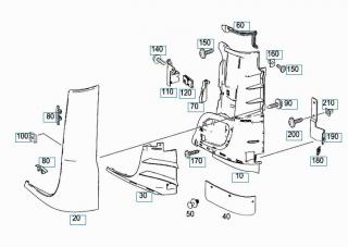 Capac (ornament) deflector cabina colt Atego 2 (poz.20) Mercedes Atego II 