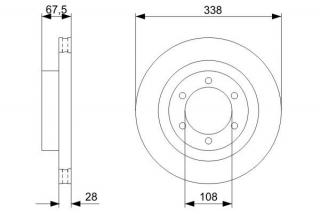 Disc frana fata Toyota Land Cruiser J 12