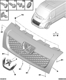 Grila radiator fata Peugeot Boxer 