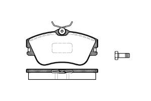 Placute frana fata Vw T4 pentru disc plin (pana in 1995)